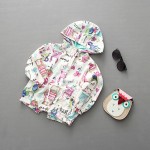 New 2016 Spring Girls Jackets Cute Graffiti Zipper Hooded Outerwear For Girls Hand Painted Kids Sunscreen Toddler Girls Clothes