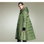 New 2016 Winter  Women Luxury Parkas Female Jacket Medium Long Loose Duck Down Thick Hooded Warm Outerwear Overcoat High Quality