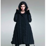 New 2016 Winter  Women Luxury Parkas Female Jacket Medium Long Loose Duck Down Thick Hooded Warm Outerwear Overcoat High Quality
