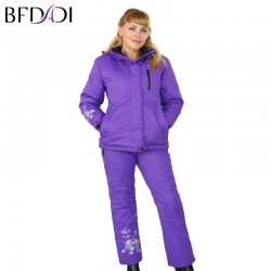 New 2016 Winter Jacket + Pant Coat Women's Parkas Sets 4 Colors Large Size M L XL 2XL 3XL Women Wear Warm Clothing