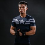 New 2017 Comic Superhero Compression Shirt Captain America Iron man Fit Tight G ym Bodybuilding T Shirt