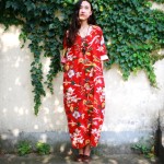 New 2017 Fashion Runway Designer Spring Summer Dress Women Three Quarter Sleeve Colored Button Elegant Linen Floral Print Dress
