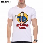 New 2017 Fashion Stranger Things Print T-shirts Original  Character Design Mens T Shirts Summer Hipster Tops Tshirt Homme pa596