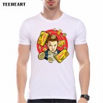 New 2017 Fashion Stranger Things Print T-shirts Original  Character Design Mens T Shirts Summer Hipster Tops Tshirt Homme pa596