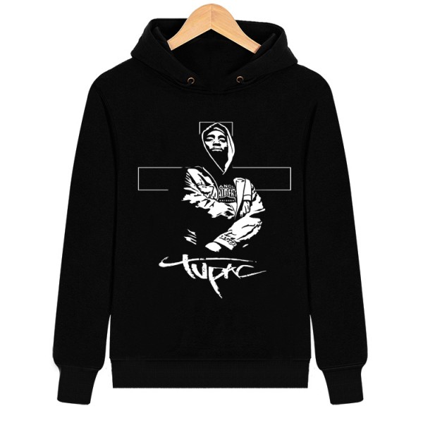 New 2017 Hoodies 2PAC Mens Tupac Hooded Sweatshirts Fleece Rock Hiphop Hoodie Free Shipping