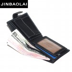 New 2017 JINBAOLAI Men Wallets Leather Genuine With Coin Bag Male Wallet Casual Purse Card Holder Wallet Men Carteira Wallets