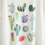 New 2017 Summer Women Desert Cactus Print T Shirts Cute Casual Short Sleeve Girl T-Shirts O Neck Graphic Tops Tees WAIBO BEAR