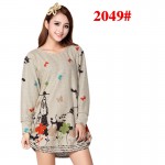 New 2017 fashion women winter dress Plus size 3XL 4XL long sleeve tunic leopard print cute woman dress big yard casual dresses