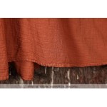 New 2017 spring autumn women's solid colors vintage cotton linen dress long sleeve big hem dress for female  S51283