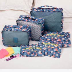 New 6pcs/set Women Men Travel Bag Waterproof High Capacity Luggage Clothes Tidy Portable Organizer Cosmetic Case