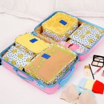 New 6pcs/set Women Men Travel Bag Waterproof High Capacity Luggage Clothes Tidy Portable Organizer Cosmetic Case