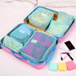 New 6pcs/set Women Men Travel Bag Waterproof High Capacity Luggage Clothes Tidy Portable Organizer Cosmetic Case