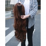 New Arrival! 1PC U Part Wig Synthetic Hair Wigs Natural Long Wavy Wig High Temperature Silk Full Lace Wigs 