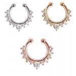 New Arrival Alloy Nose Hoop Nose Rings Body Piercing Jewelry Fake Septum Clicker Non Piercing Hanger Clip On Jewelry