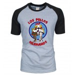 New Arrival Breaking Bad LOS POLLOS Hermanos T Shirt Chicken Brothers 2016 summer 100% cotton cartoon casual raglan tee for fans