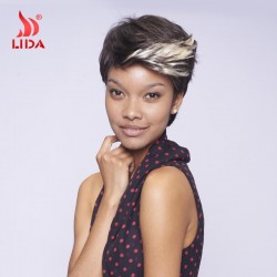 New Arrival Cheap Wigs For Black Women Wig Ombre Color FT2/613 Short Synthetic Wigs 100% Kanekalon Wigs African American Wigs