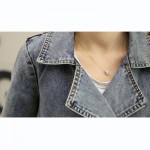 New Arrival Denim Jacket Women 2016 Fashion Spring Basic Jacket Women Plus Size Jeans Jacket Coat Tops 85G 25