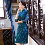 New Arrival Fashion Short Women Cheongsam Dress Chinese Ladies Elegant Qipao Novelty Sexy Dress Size M L XL XXL 3XL  F102602