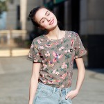 New Arrival Individuation Summer T-Shirt Fashion Printed Top Tees For Women Slim Clothing For Women Alien Tee Shirt Femme