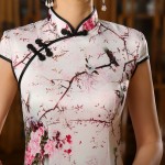 New Arrival Women's Satin Mini Cheongsam Fashion Chinese Style Dress Elegant Slim Qipao Clothing Size S M L XL XXL 368483