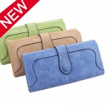 New Arrive 2017 Fashion Retro Matte Stitching Wallet Women Long Purse Clutch Women Casual Hasp Dollar Price Wallet Handbag