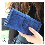 New Arrive 2017 Fashion Retro Matte Stitching Wallet Women Long Purse Clutch Women Casual Hasp Dollar Price Wallet Handbag