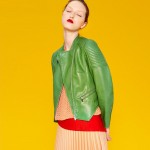 New Autumn Fashion Street Women's Washed PU Leather Jacket Zipper Apple Green Color Short Ladies Basic Jackets Top Quality
