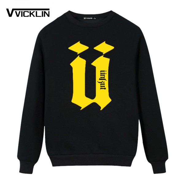 New Autumn Men's Unkut Fleece Hoodies Sweatshirt Hip Custom printing Camisa Sweatshirt Mens Full Sleeve Tops Plus size