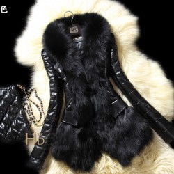 New Autumn Winter Faux Fox Fur Coat Jacket Outerwear Womens Fashion Short Coat Fahion Promotion Hot Sale Jacket