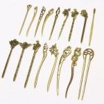 New Bronze Vintage Hair Sticks 17 Styles Headbands For Women Elegance Lady Hairpins Fashion Alloy Hair Clip Hair Accessories 