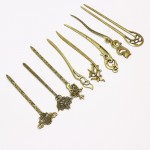 New Bronze Vintage Hair Sticks 17 Styles Headbands For Women Elegance Lady Hairpins Fashion Alloy Hair Clip Hair Accessories 