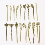 New Bronze Vintage Hair Sticks 17 Styles Headbands For Women Elegance Lady Hairpins Fashion Alloy Hair Clip Hair Accessories 