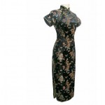 New Burgundy Chinese Women's Traditional Long Dress Silk Satin Qipao Cheongsam Top Size S M L XL XXL XXXL 4XL 5XL 6XL J3092