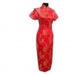 New Burgundy Chinese Women's Traditional Long Dress Silk Satin Qipao Cheongsam Top Size S M L XL XXL XXXL 4XL 5XL 6XL J3092