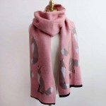New Cashmere Scarf Designer Fox Printed Women Thicken Warm Cape Long Shawl Brand Shawls and Scarves Warm Pashmina Echarpes