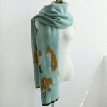 New Cashmere Scarf Designer Fox Printed Women Thicken Warm Cape Long Shawl Brand Shawls and Scarves Warm Pashmina Echarpes
