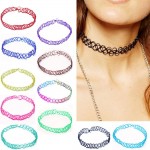New Collares Vintage Stretch Pendants Necklace For Women Girls Charm Punk Retro Gothic Elastic Tattoo Choker Necklaces