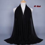 New Color Muslim hijab islamic women hijab Muslim hijab jersey scarf hijabs bubble chiffon shawls plain scarves WL2461