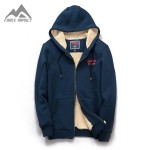 New Cotton Full Zip Fleece Men's Hoodies Jacket Heavyweight Winter Warm Hooded Men's Sweatshirts Casual Leisure Moletons ABD9002