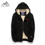 New Cotton Full Zip Fleece Men's Hoodies Jacket Heavyweight Winter Warm Hooded Men's Sweatshirts Casual Leisure Moletons ABD9002