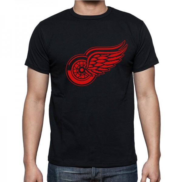 New Detroit Red Wings T-shirt cotton Big & Tall Logo Fashion Wings Short Sleeve hip hop t shirt O Neck T Shirt men Camisa XS-XXL