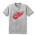 New Detroit Red Wings T-shirt cotton Big & Tall Logo Fashion Wings Short Sleeve hip hop t shirt O Neck T Shirt men Camisa XS-XXL