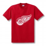 New Detroit Red Wings T-shirt cotton Big & Tall Logo Fashion Wings Short Sleeve hip hop t shirt O Neck T Shirt men Camisa XS-XXL
