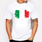 New European Cup Fashion Italy National Flag But Nostalgic Design men's T-shirts Cotton Short Sleeve Swag Men Clothing