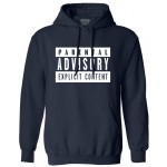 New Explicit Content Parental Advisory sweatshirt Men long Sleeve Hip Hop Man 2017 new fashipon funny hoodies brand tracksuit