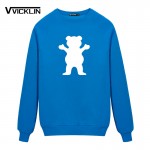 New Fashion Grizzlies Fleece Hoodies Sweatshirt Men Hip Hop Men Skateboard Long Sleeve Cotton casual men's Plus Size