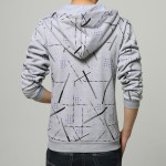 New Fashion Men's Hoodies Men Jacket Tracksuits Irregular Print Zipper Mens Sweatshirt Slim Fit Suit Men Hooded Sweatshirt 5XL