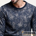 New Fashion Mens Sweatshirts Male Brand Clothing Streetwear Man Gray Blue Print Pullover Clothes O-neck Tracksuits