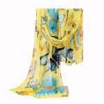 New Fashion Women Lady Winter Classic Butterfly Print Shawls Scarf Scarves Chiffon Soft Long Scarf Size160*45cm No.02132
