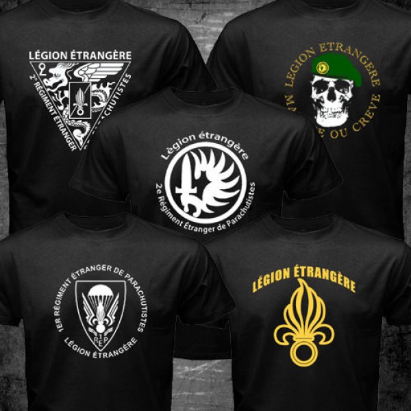 New French Foreign Legion  Special Forces World War Army T shirt tshirt homme  camisetas Men's Swag Cotton Tees USA SIZE S-3XL